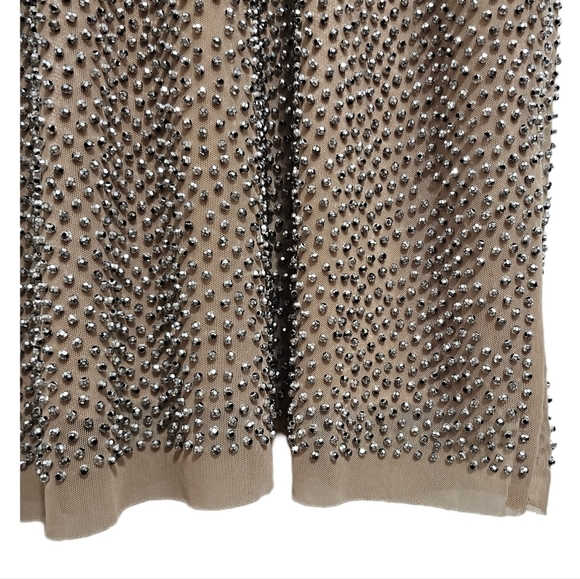 Y2K Cache beaded mesh sleeveless party cocktail evening lined mini dress 6 - Picture 13 of 16